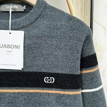 最上級EU製＆定価5万◆UABONI*Paris*セーター*ユアボニ*パリ発◆カシミヤ ソフト 厚手 防寒 リブ編み 暖かい ニット 秋冬 M/46サイズ_画像5