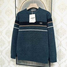 定番EU製＆定価5万◆UABONI*Paris*セーター*ユアボニ*パリ発◆カシミヤ ソフト 厚手 防寒 リブ編み 暖かい ニット 秋冬 2XL/52サイズ_画像8