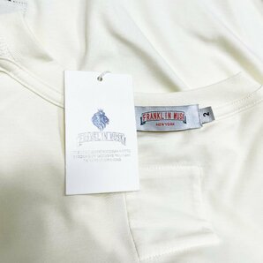 上級 定価2万 FRANKLIN MUSK・アメリカ・ニューヨーク発 半袖Tシャツ 通気 ソフト 快適 イラスト 別布 刺 個性 スウェット 夏 サイズ2の画像10