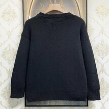 個性EU製＆定価4万◆UABONI*Paris*セーター*ユアボニ*パリ発◆ニット ウール混 可愛い オシャレ スウェット 犬柄 男女兼用 秋冬 XL/50_画像2