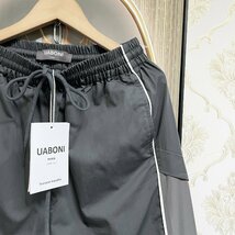 新作EU製＆定価5万◆UABONI*Paris*スラックス*ユアボニ*パリ発◆上質 快適 速乾 ビッグシルエット チノパン ボトムス スポーティー M/46_画像6