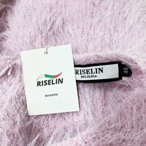 高級ヨーロッパ製※定価5万◆ブルガリア発※RISELIN セーター ミンク/カシミア混 ニット キラキラ Ⅴネック かわいい レディース L/48_画像9