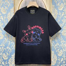 定価2万★christian milada・ミラノ発・ 半袖Tシャツ★コットン100％ 薄手 吸汗 通気 快適 スウェット 可愛い シンプル 日常 夏服 L/48_画像1