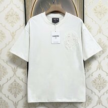 個性EU製＆定価2万◆UABONI*Paris*半袖Tシャツ*ユアボニ*パリ発◆コットン100％ 薄手 伸縮性 ストリート カットソー シンプル 日常 夏 M/46_画像2