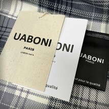 一枚限定EU製＆定価4万◆UABONI*Paris*長袖シャツ*ユアボニ*パリ発◆綿100％ 快適 レジャー チェック柄 ジャケット お洒落 ストリート M/46_画像10