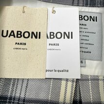 一枚限定EU製＆定価4万◆UABONI*Paris*長袖シャツ*ユアボニ*パリ発◆綿100％ 快適 レジャー チェック柄 ジャケット お洒落 ストリート M/46_画像9