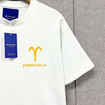 新作・半袖Tシャツ 定価2万◆Emmauela・イタリア・ミラノ発◆コットン100％ 通気 快適 おひつじ座 オシャレ トップス カッコイイ 普段着 52_画像6