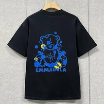 上級・半袖Tシャツ 定価2万◆Emmauela・イタリア・ミラノ発◆定番 快適 通気 吸汗 クマ ロゴ 可愛い スウェット カットソー 日常 M/46_画像1