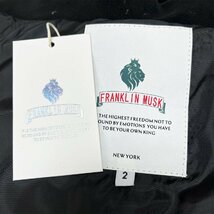 高級 定価8万 FRANKLIN MUSK・アメリカ・ニューヨーク発 ブルゾン 上級カシミヤ ソフト 暖かい 防寒 プリント ジャケット サイズ4_画像9