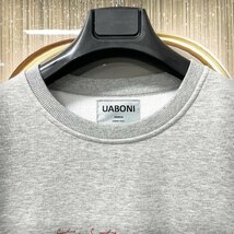 一枚限定EU製＆定価5万◆UABONI*Paris*トレーナー*ユアボニ*パリ発◆綿100％ 上品 裏起毛 暖かい 防寒 個性 スウェット トップス XL/50_画像3