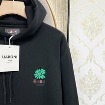 定番EU製＆定価4万◆UABONI*Paris*パーカー*ユアボニ*パリ発◆上品 通気 フラワー トップス オシャレ プルオーバー ストリート 2XL/52_画像6