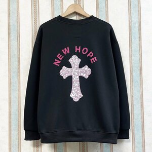  piece . regular price 4 ten thousand FRANKLIN MUSK* America * New York departure sweatshirt high class thin sweat ICT cashew pattern leisure autumn winter size 2