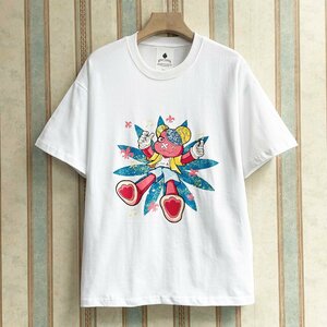 上級 定価2万 FRANKLIN MUSK・アメリカ・ニューヨーク発 半袖Tシャツ 快適 吸湿 遊び心 可愛い トップス スウェット カットソー サイズ1