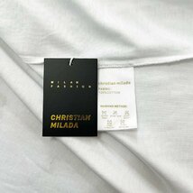 定価2万★christian milada・ミラノ発・半袖Tシャツ★綿100％ 薄手 通気吸汗 個性 ハート柄 ロゴ オシャレ カジュアル 普段着 夏 XL/50_画像10