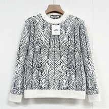 定番ヨーロッパ製※定価5万◆ブルガリア発※RISELIN セーター 上質ミンク/カシミヤ混 ふわふわ 防寒 ソフト 暖かい 丸首 総柄 上品 2XL/52_画像1