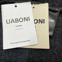 一枚限定EU製＆定価5万◆UABONI*Paris*セーター*ユアボニ*パリ発◆豪華ミンク/カシミヤ混 上質 厚手 クルーネック 英字柄 カジュアル M/46_画像10