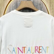 定価2万★christian milada・ミラノ発・半袖Tシャツ★コットン100％ 通気 薄手 英字刺 トップス カットソー ゆったり ユニセックス L/48_画像4