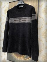 ★★上質EU製＆定価5万◆UABONI*Paris*セーター*ユアボニ*パリ発◆豪華ミンク/カシミヤ混 オシャレ 裏起毛 防寒 英字柄 カジュアル L/48_画像7