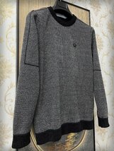 一枚限定EU製＆定価5万◆UABONI*Paris*セーター*ユアボニ*パリ発◆豪華ミンク/カシミヤ混 上質 裏起毛 防寒 総柄 レトロ 日常着 トップス M_画像7