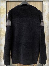 ★★上質EU製＆定価5万◆UABONI*Paris*セーター*ユアボニ*パリ発◆豪華ミンク/カシミヤ混 オシャレ 裏起毛 防寒 英字柄 カジュアル L/48_画像2