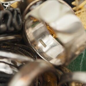 R0402 リング 指輪 まとめて 500g以上 セット 真珠 パール シルバー カラーストーン多数 大量 1円の画像7