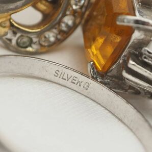 R0414 リング 指輪 まとめて 500g以上 セット 真珠 パール シルバー カラーストーン多数 大量 1円の画像7