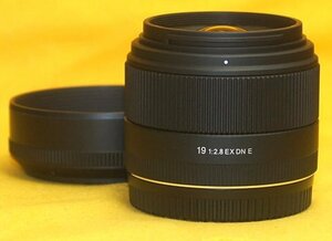 ★一発即決★SIGMA製「19mm F2.8 EX DN」★ソニー Eマウント(APS-C)用★ミラーレス専用設計で高画質★位相差AF対応★7枚羽根の円形絞り★