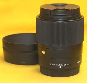 ★一発即決★SIGMA 30mm F1.4 DC DN | Contemporary★FUJIFILM Xマウント用★9枚羽根の円形絞り★最新ファームウェアに更新済です★C016★