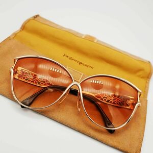 正規品 サンローラン YSL Saint Laurent サングラス Sunglasses ロゴ Logo レトロ Retro ヴィンテージ Vintage Authentic Mint