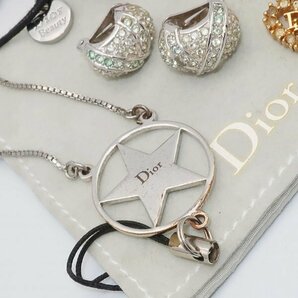 アクセサリー類 セット まとめ やま ディオールのみ Dior ネックレス Necklace イヤリング Earrings ラインストーン Rhinestones Authenticの画像5