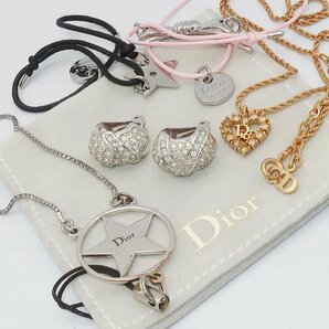 アクセサリー類 セット まとめ やま ディオールのみ Dior ネックレス Necklace イヤリング Earrings ラインストーン Rhinestones Authenticの画像1