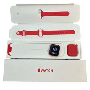 Apple Watch Series 8 45mm red sports band GPSモデル A2771 MNP43J バッテリー最大容量100%