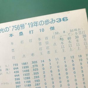 1977年 カルビー プロ野球カード 77年 756号特集 36番 巨人 王貞治 【D36】の画像3