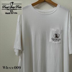 ピーチステートプライド　ゴールデン・アイルズ　プリントTシャツ　XL アメリカ製　 ポケット クルーネック 半袖Tシャツ ホワイト