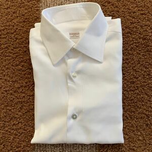 ドレスシャツ　ボリエッロ　ホワイト　ガルザ生地使用の柔らかく通気性がいいシャツ　サイズ37