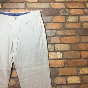 BP2-333★W96センチ位★USA買付商品★状態良好★【HAGGAR】カラー ストレッチパンツ【W38×L29 メンズ XL】オフホワイト USA古着 ゴルフの画像7