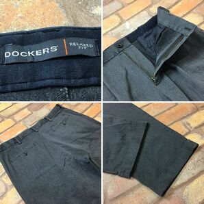 BP3-219★W92センチ位★USA買付品★訳アリ【DOCKERS】2タック リラックスフィット スラックスパンツ【W36 メンズ XL】グレー チノ ワークの画像5