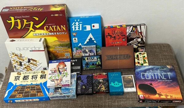 ボードゲームまとめ売り18点、64×89mmスリーブ約300枚付き