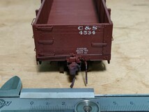 On3　C＆S 4534 STEEL UNDERFRAME GONDOLA キット完成品　個人作品 19mmゲージ　1/48 アメリカ型 Oナローゲージ　無蓋車_画像4