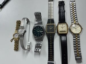 1円スタート SEIKO セイコー 腕時計 6本まとめ LUCENT Chronos TYPEⅡ BELFINA メンズ レディース クォーツ 7546-700B 5E21-6C30 H449-5130