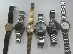 1円スタート CITIZEN CASIO 腕時計 6本まとめメンズ EcoDrive DUKE wave ceptor TOUGH SOLAR MQ-336 WVA-M480 WVA-M600 MQ-24 2730-271599