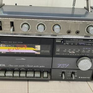 1円スタート SANYO サンヨー ラジオカセット MR-VS1 レトロ ラジカセ オーディオ機器 通電確認済みの画像3