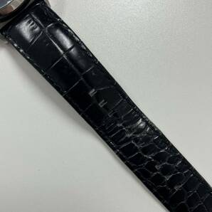 1円スタート EMPORIOARMANI 腕時計 AR-2447 メンズ 腕時計 黒文字盤 クォーツ デイト BLK ブラック エンポリオアルマーニ 革ベルトの画像7