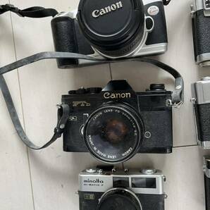 ●1円スタート カメラ6点まとめ フィルムカメラ Canon MINOLTA Fujica Petri EOS KISS FTb 7s 35-SEの画像2