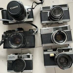 ●1円スタート カメラ6点まとめ フィルムカメラ Canon MINOLTA Fujica Petri EOS KISS FTb 7s 35-SEの画像1