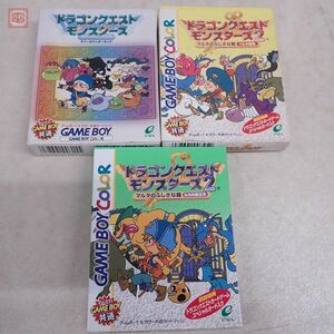 動作保証品 GBC ゲームボーイカラー ドラゴンクエストモンスターズ テリーのワンダーランド 等 まとめて 3本セット ENIX 箱説ハガキ付【10