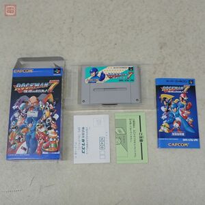 動作保証品 SFC スーパーファミコン ロックマン7 宿命の対決！ ROCKMAN 7 カプコン CAPCOM 箱説ハガキ付【10