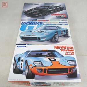 未組立 フジミ 1/24 フォード GT40 66スパ・フランコルシャン/1969年 ル・マン優勝車/ランボルギーニ カウンタック まとめて3点セット【20