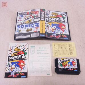 動作保証品 MD メガドライブ ソニック・ザ・ヘッジホッグ3 SONIC THE HEDGEHOG 3 セガ SEGA 箱説ハガキ付【10の画像1