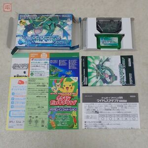 動作保証品 GBA ゲームボーイアドバンス ポケットモンスター エメラルド Pokemon ポケモン 任天堂 Nintendo 箱説/マップ/アダプタ付【10